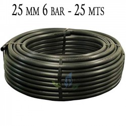 Tube Polyéthylène 25mm | Tube Agricole 25mm 6 bar 25 mètres | Tube d'irrigation 25mm | Tuyau d'irrigation 25 mm.