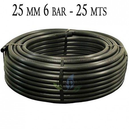 Tuyau agricole 25 mm 6 bar 25 m noir