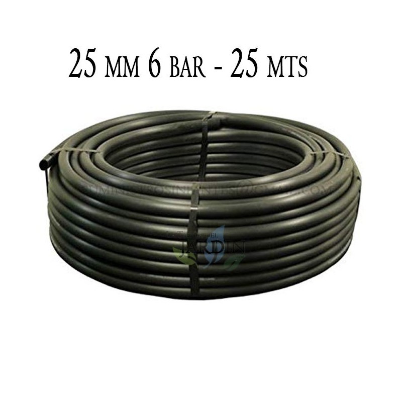Tuyau agricole 25 mm 6 bar 25 m noir