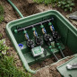 Sistema de Riego Automático para Jardín de 4 Zonas | Electroválvula Rain Bird HV 1" 9V | Programadores a Pilas