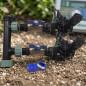 Sistema de irrigação automática de jardim de 2 zonas com controlador ESP 9V e válvulas solenoides Rain Bird HV 1" 9V