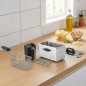Romo 2000W 3.5L Electric Fryer.  Stainless steel.  Oil filter.  Dishwasher Safe