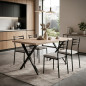Mesa de Cozinha, Mesa de Jantar Retangular Marrom para Casa 160x90x76 cm, Marchena