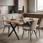 Mesa de Cozinha, Mesa de Jantar Retangular Marrom para Casa 160x90x76 cm, Marchena