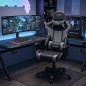Silla Gamer Julieta | Gris | Inclinación 180º | Altura Regulable | Cojín Cervical Lumbar | Ergonómica | Profesional