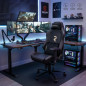 Cadeira gamer profissional Diamond. Inclinação de 180º, altura ajustável, apoios de braços 4D, almofada cervical e lombar