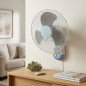 Ventilador de Pared Oscilante | Ventilador Electrico 45W con Mando a Distancia | Ventilador para Montaje en Pared