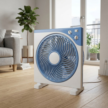 Ventilador de chão oscilante 30cm com temporizador 45W