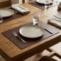 Rechteckiges Tischset - Braunes Leder [45 x 30 cm]