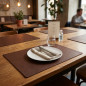 Rectangular Placemat - Brown Leather [45 x 30 cm]