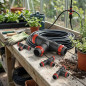Pack 300 x 20MM DRIP TEE with SAFETY RING.  Union for drip tube diameter 20 mm.  Black color.