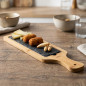 LACOR Bamboo and slate table for food presentation [40 x 10 x 1.5 cm]