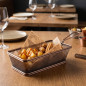 Panier Bronce à frites rectangulaire, en acier inoxydable, marron, [21 x 11 x 6 cm], Lacor