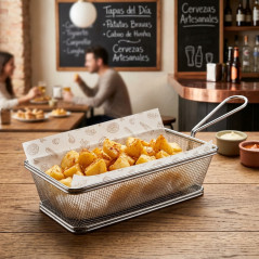  LACOR Rectangular basket made of stainless steel [21 x 11 x 6 cm]