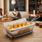 LACOR Rectangular basket made of stainless steel [21 x 11 x 6 cm]