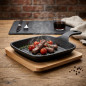 Lacor Mini griglia magma 21 x 13,5 x 2,5 cm in ghisa, colore nero