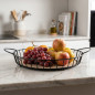 LACOR Low Round Rod Fruit Bowl, Iron, Steel [39 x 39 x 6 cm]