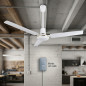 Ventilador de teto Mundofan 90 cm 55W, controle remoto com fio