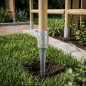 Suporte para poste de madeira Ø 10cm/90cm | Estaca redonda de aço galvanizado | Fixação com martelo em bases de postes de madeir