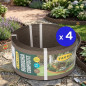 Bordura composita marrone scuro 0,135 x 5 metri | Confezione da 4 strisce di bordura, spessore 4,5 mm | Ideale per giardini Bordura composita marrone scuro 0,135 x 5 metri | Confezione da 4 strisce di bordura, spessore 4,5 mm | Ideale per giardini