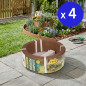 Set di 4 Bordi in Composito Marrone 0,09 x 5 metri con uno spessore di 4,5 mm, ideali per giardini