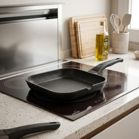 Grelha - Grelha Lisa Eco Stone - Preta 28x28 cm, Lacor