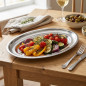 LACOR Oval Platter in Stainless Steel, Silver [30 x 20 cm]