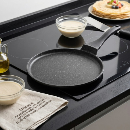  LACOR Crepe Maker Eco Piedra Black Aluminum - Black - Ø 26 x 1.8 cm