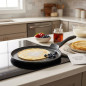 Sarten de crepes 26 cm | Sarten para tortitas | Crepera de Aluminio fundido| Antiadherente | Apta todas las cocinas