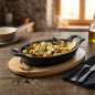 Cacerola Oval Lacor Hierro Fundido 23 x 12 x 6 Cm | Diseño Sin Base Magma | Resistente Y Cocina Uniforme Profesional