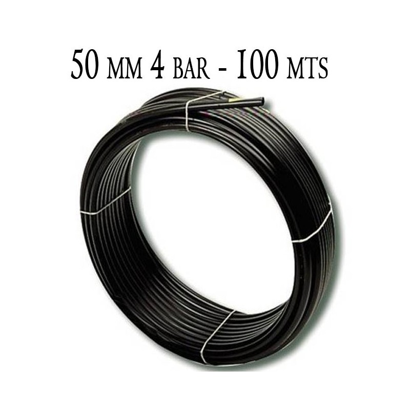 Tubo agricolo 50mm 4 bar 100mt nero