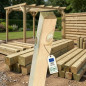 Square wooden posts 9 x 9 cm, height 300 cm