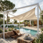 Tenda a vela quadrata in poliestere 3 x 6, 3 x 6, 3 x 6 metri, beige 165 gr/m2 UV per giardino