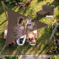 Toldo Impermeable Exterior Marron | Toldo Vela de Sombra Triangular 3,6 x 3,6 x 3,6 m | Toldos para Patio Exterior Jardin UV