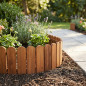 Bordure de Jardin Bois Clôture Flexible pour Jardin 20 x 1,4 x 120 cm, Pelouse, Paysage, Bordure a Planter Décorative