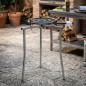 Support Universel Lacor pour Poêle à paella réglable, Aluminium, Gris, 56 cm