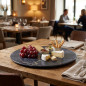 LACOR Round melamine tray with marble style finish - Ø 55 cm