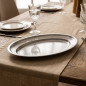Fontaine/Plateau ovale Lacor en en acier inoxydable, argent [30 x 20 cm]