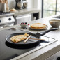 LACOR Crepe Maker Eco Piedra Black Aluminum - Black - Ø 26 x 1.8 cm