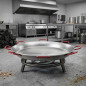 LACOR Classic Steel Paella Pan with 6 Handles [130 cm - 200 Servings]