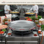 Klassische Paellapfanne aus Stahl Lacor 6 Griffe [130 cm - 200 Portionen]