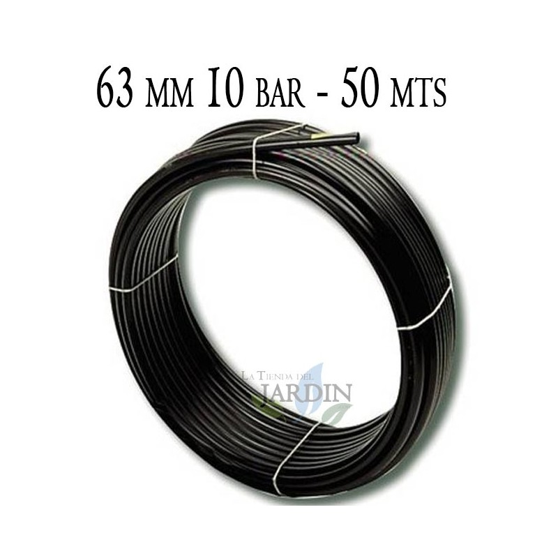 Tuyau en polyéthylène 63 mm | Tuyau agricole 63 mm 10 bar 50 mètres | Tuyau d'irrigation 63 mm | Tuyau d'irrigation 63 mm.