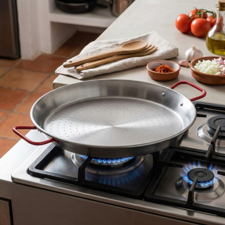  LACOR Classic Steel Paella Pan [46 cm - 12 Servings]