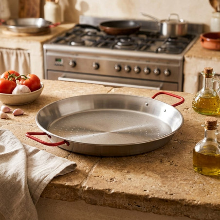 Paellera Lacor Classic Steel | 36cm | 7 Porções | Paellera Resistente | Lacor