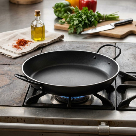 LACOR Robust Non-Stick Aluminum Paella Pan - 40 cm