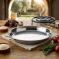 Poêle à paella valencienne classique en acier inoxydable | 46 cm | 12 portions | Poêle à paella en acier | Lacor