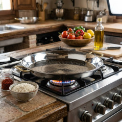 Padella classica valenciana in acciaio inox [30 cm - 4 porzioni]