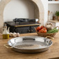 Padella per paella classica valenciana in acciaio inox | 42 cm | 10 porzioni | Padella per paella in acciaio | Lacor