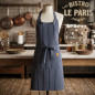 Avental de cozinha unissex Lacor | Design Paris | Azul Marinho | 68 x 83 cm | Avental profissional durável | Lacor Avental de cozinha unissex Lacor | Design Paris | Azul Marinho | 68 x 83 cm | Avental profissional durável | Lacor