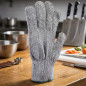 Gant de protection Lacor | Résistant à l'abrasion et aux coupures | Taille M | Polyéthylène | Gris | Gant de sécurité | Lacor